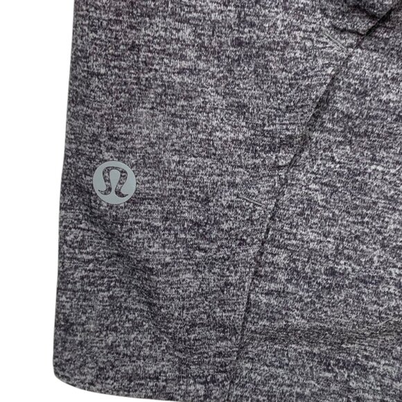 Lululemon Run Times Shorts 8 Heather Lux Multi Black Mid Rise Built In Brief - Picture 12 of 14